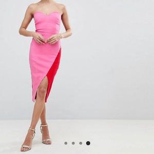 ASOS sweetheart bandeau pencil dress